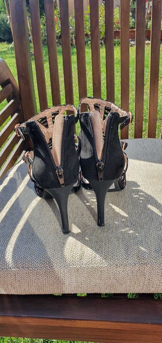 Черни сандали на висок ток BULLBOXER, 37 номер