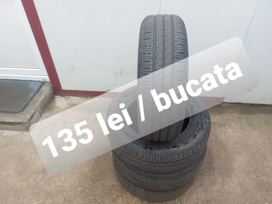 135 lei bucata! Set anvelope de vara 185 65 r15 Continental EcoContact 6 dot 2024 ! 7 mm
