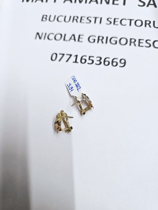 Vand cercei din aur 14 k 3.91 g cod 562