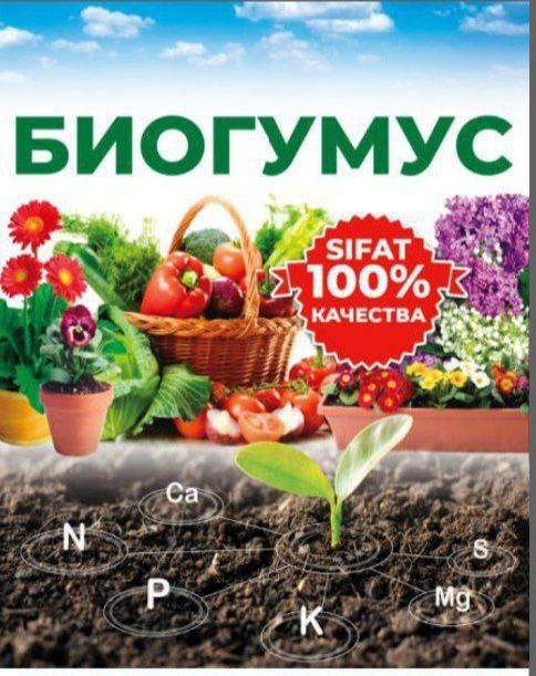 Биогумс ва калифорния қизил ёмғир чувалчанглари