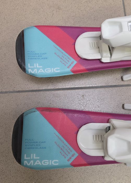 Skiuri copii Elan Lil Magic Jrs, cu legaturi Elan EL 4.5, 70 cm