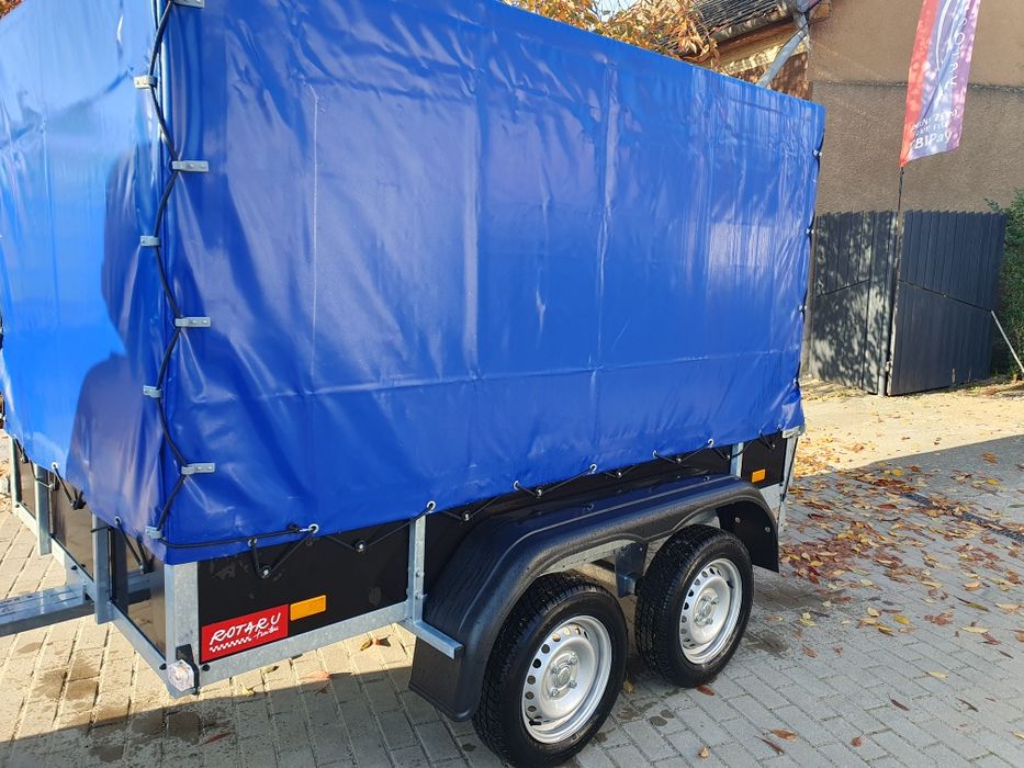 Remorcă Rotaru Trailers M3 tandem cu prelată 750kg