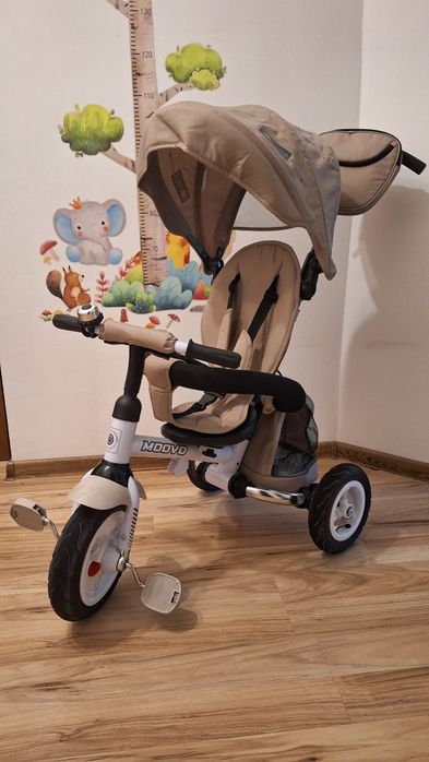 Детска триколка с въздушни гуми Lorelli - Moovo, Ivory, бежова