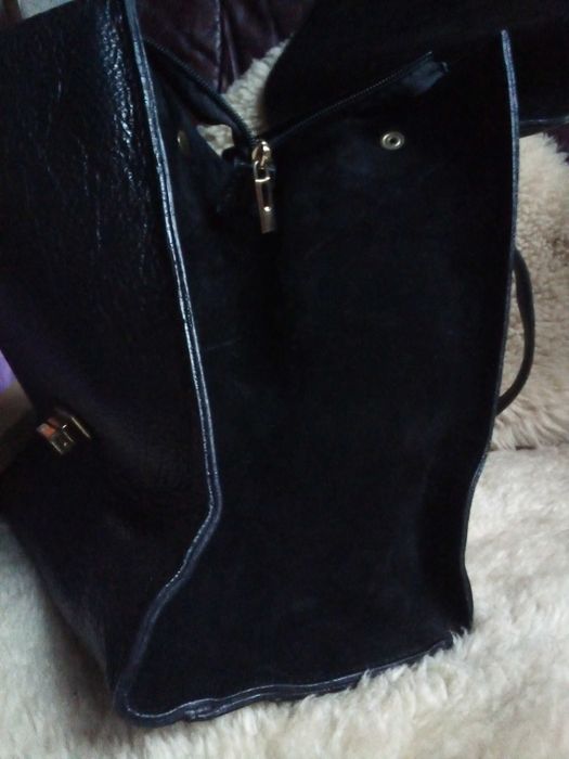 Голяма италианска чанта естествена кожа