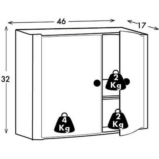 Аптечка за баня с магнитни врати