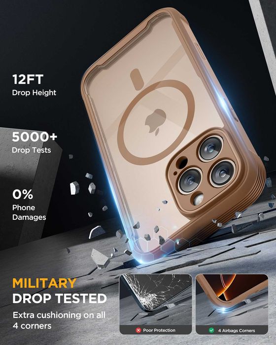 Carcasă iPhone 16 Pro Max 6.9” MagSafe + sticlă 9H FULL PROTECȚIE – NOUĂ (mică zgârietură spate)