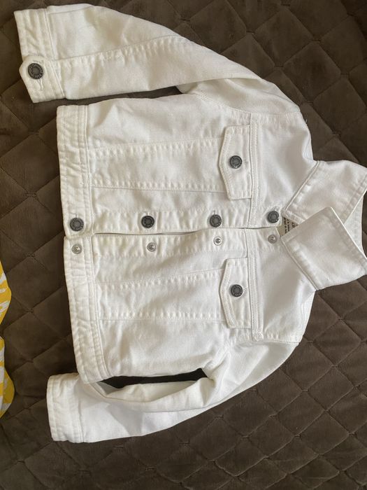 Детский джинсовый белый костюм