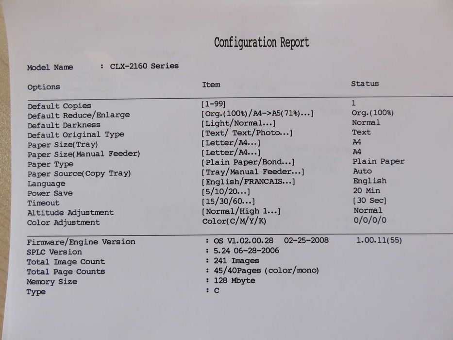 ЗА РЕМОНТ/ЧАСТИ Цветно мултифункционално устройство SAMSUNG CLX-2160