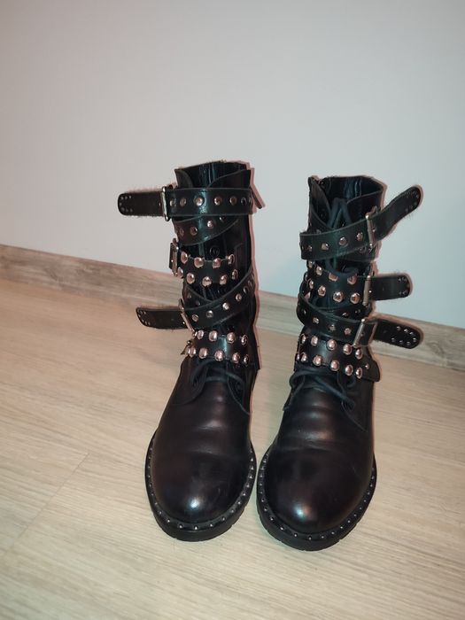 Боти Pinko - Leather biker boots
