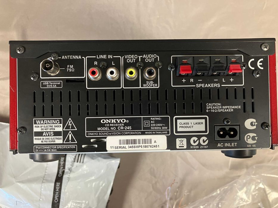 Микро Hi-Fi система Onkyo CR-245 + тонколони Edifier P17 (Отличен звук!)