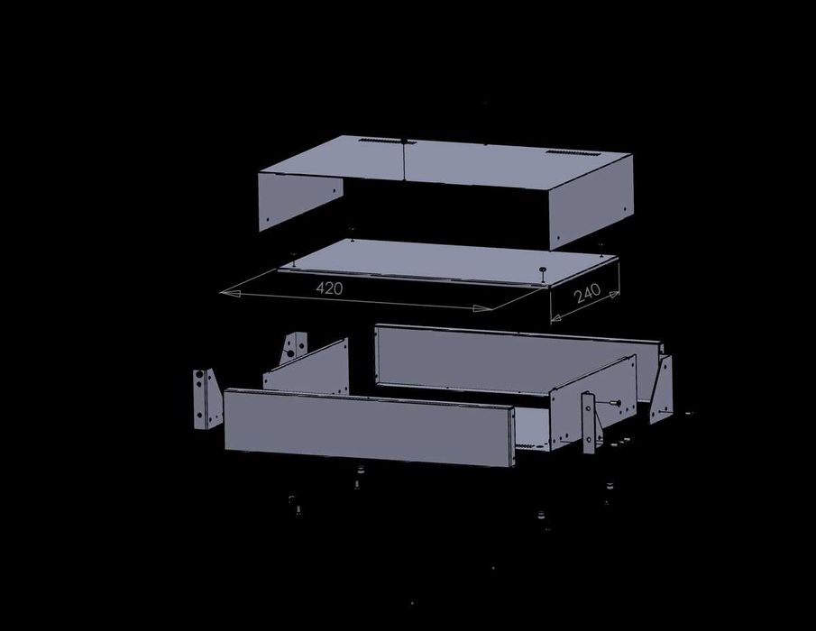 Carcasa metalica,cutie pentru amplificatoare si aparate