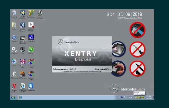 Tester auto profesional Mercedes STAR COMPACT C4 + Laptop I5 soft 2023
