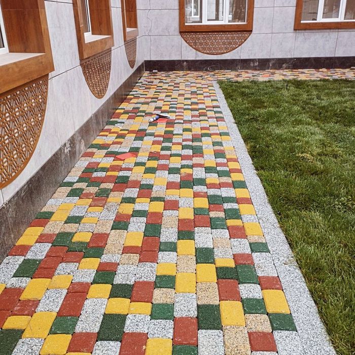 Брусчатка Гранит Травертин Каменный ковёр бордюры