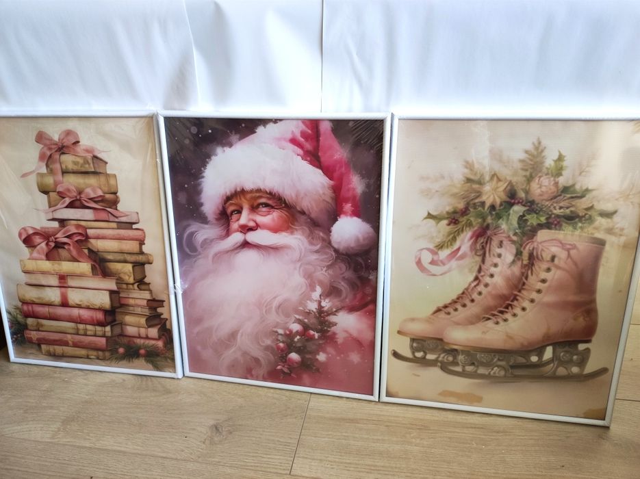 Коледни / Уникален комплект 3 броя арт фотографии/снимки/картини (не с