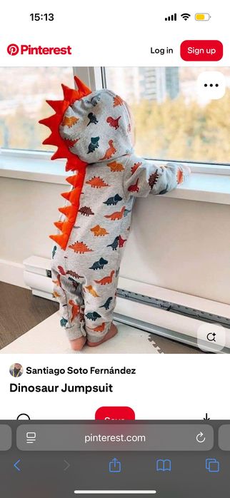 Бебешки Динозавър гащеризон baby 3-6м