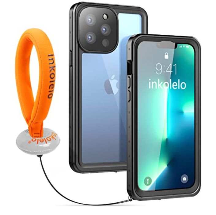 Carcasă impermeabilă inkolelo pentru iPhone 13 Pro,, cu cablu pluti