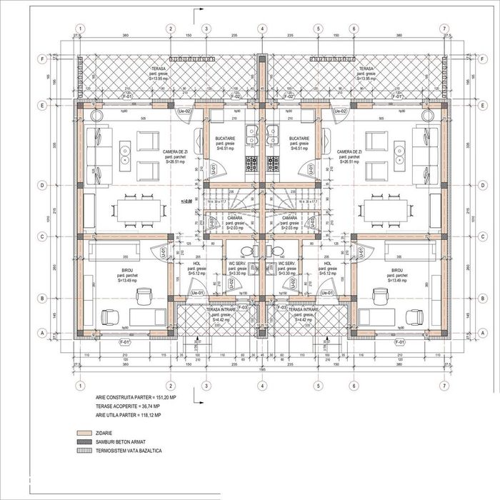 Zona str. Victoriei (str. Crizantemelor) = case tip duplex P+E