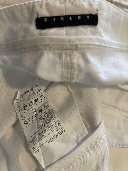 SISLEI set blugi albi / tricou plasa