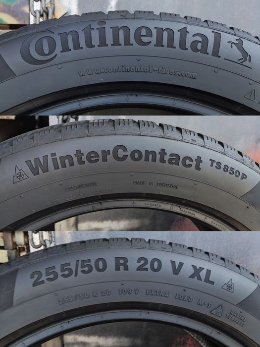4бр. зимни гуми 255/50/20 Continental TS850P, XL подсилени 
dot23