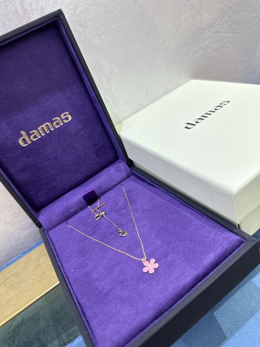 Lanț bebelusi aur 18k cu diamante din dubai nou