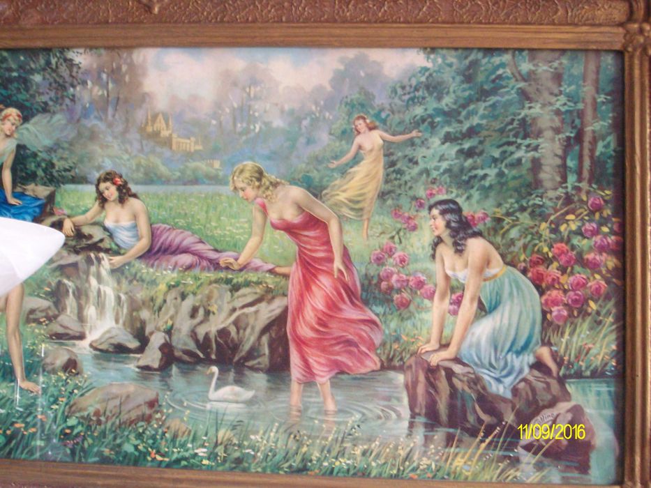 Tablouri ,cele 8 lebede,taranca cu fuiorul si unul hand made vaza