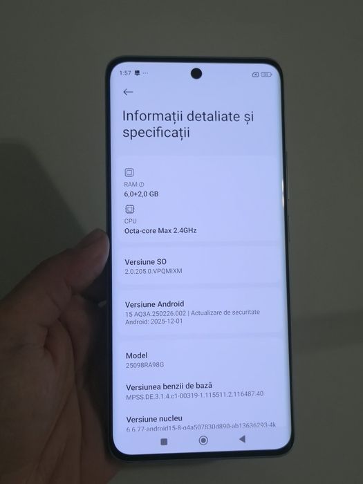 Vand/schimb Redmi Note 15 5G 128gb