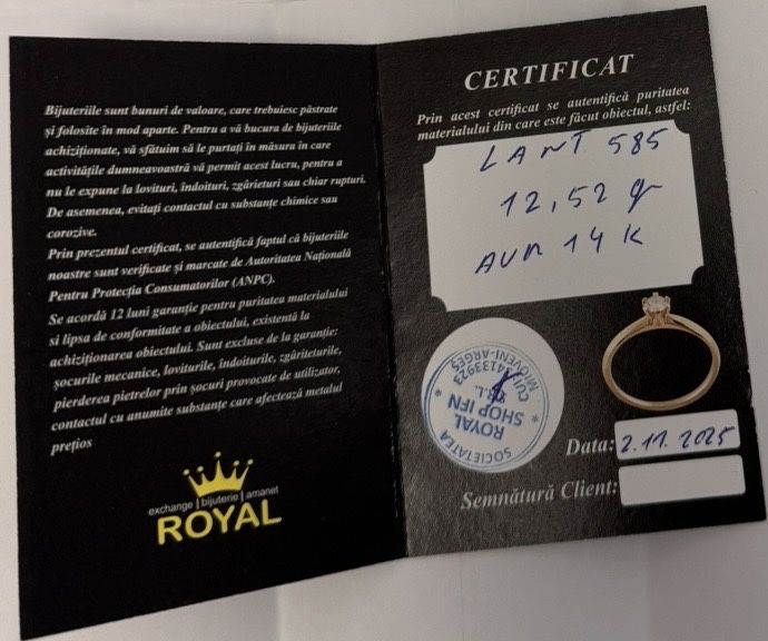 Lant si cruce aur 14k