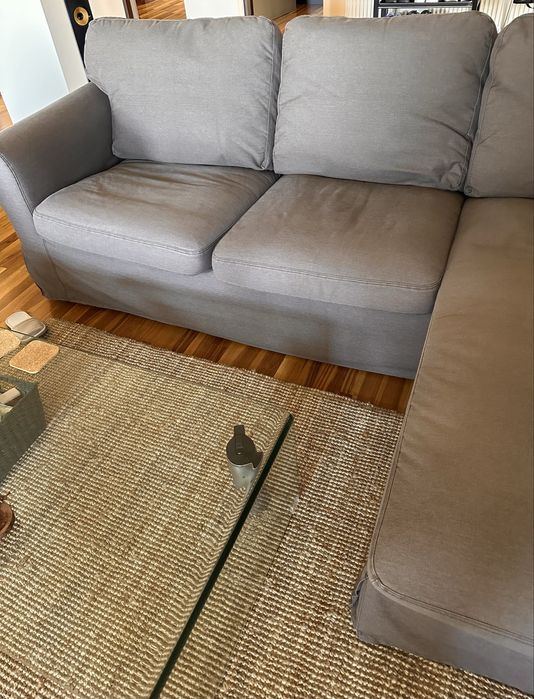 Canapea cu sezlong Ektorp ikea husa detasabila