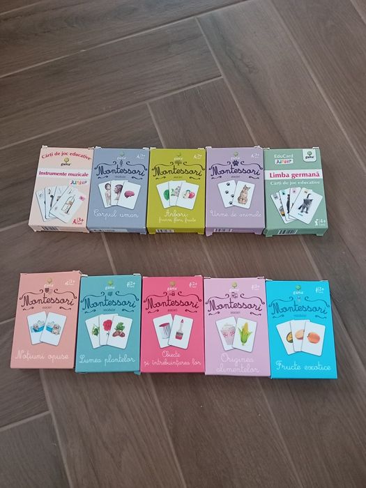 cartonase noi montessori gama copii 1 2 3 4 ani carti montesori