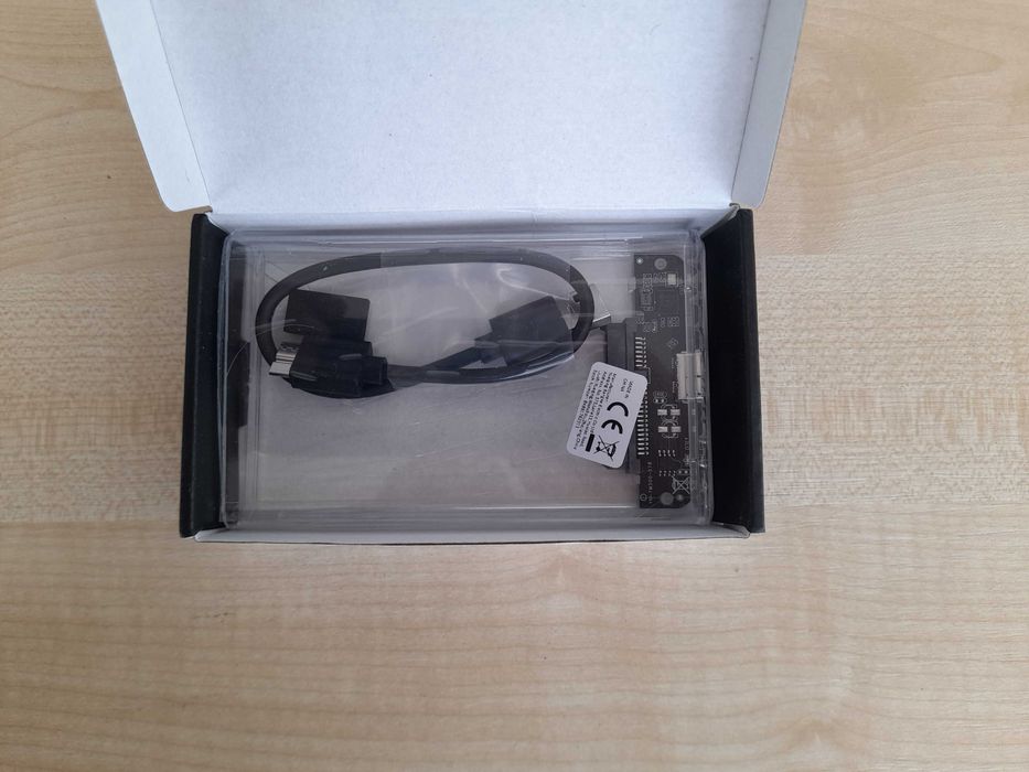 RACK - Carcasa externa transparenta HDD/SSD 2.5 inch, USB-C - noua, sigilata – 45 Lei