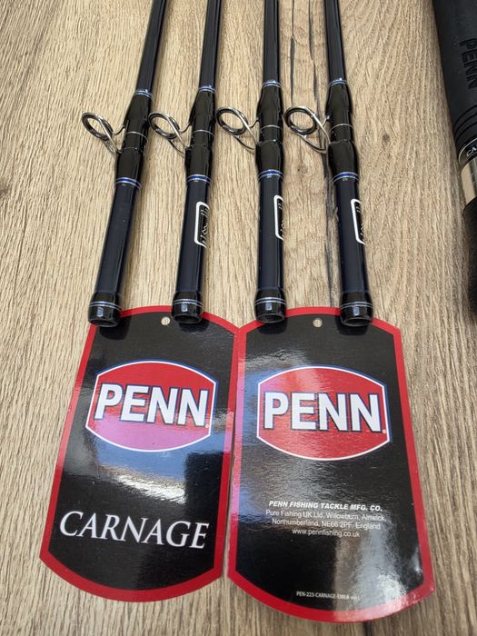 Set 4 lansete barca/Delta/somn  Penn Carnage 20lb