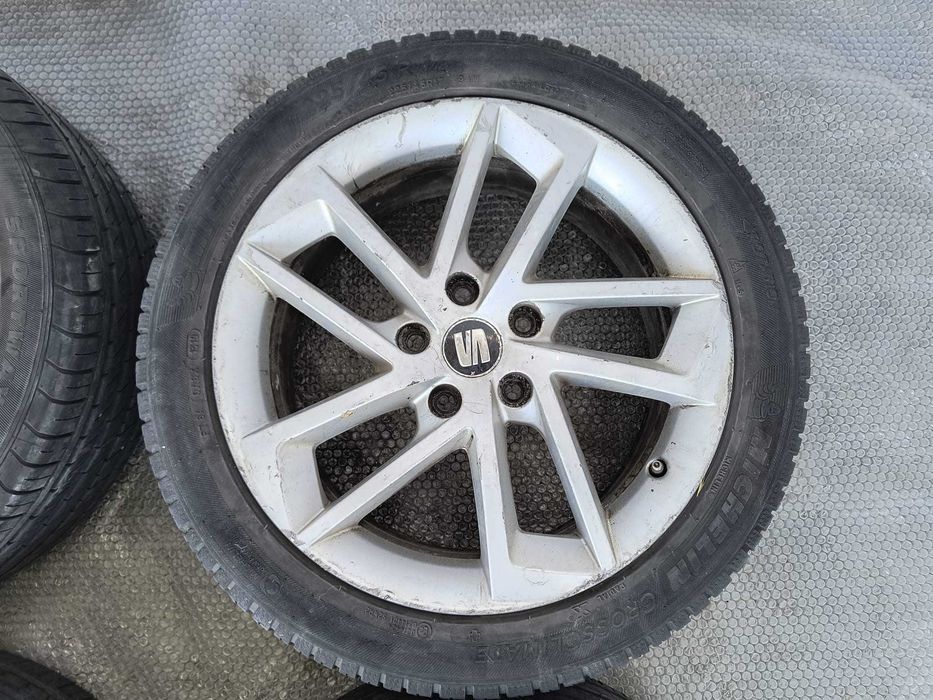 Set 4 Jante Aliaj R17 5x112 Seat Leon Mk3 / Model Dynamic / Cod OEM 5F0601025G (12A)