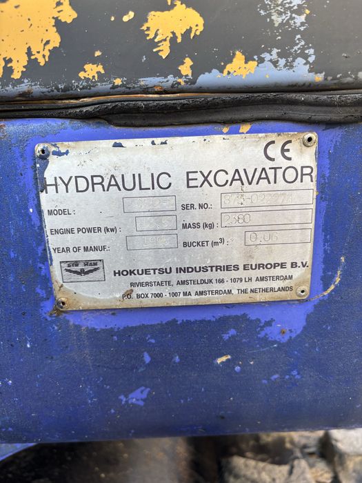 Vand miniexavator Airman AX22-2