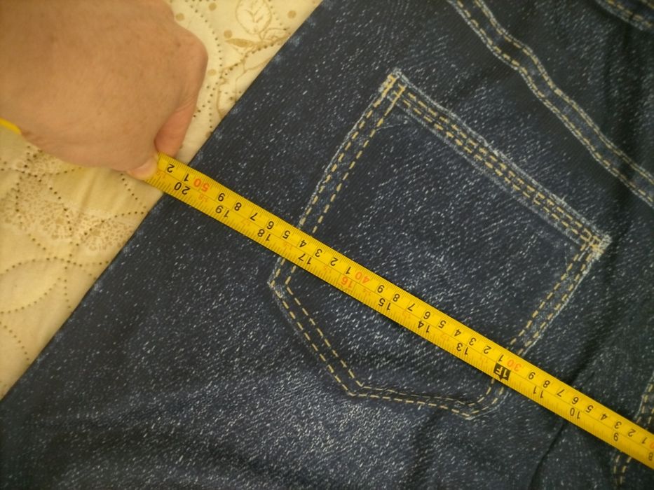 Дамски клин с принт дънки