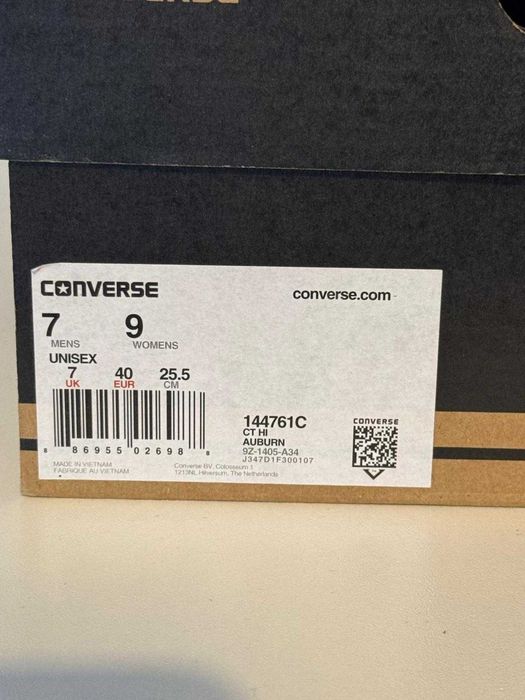 Teniși Converse CT Hi 144761C Maro, piele naturala, marimea 40