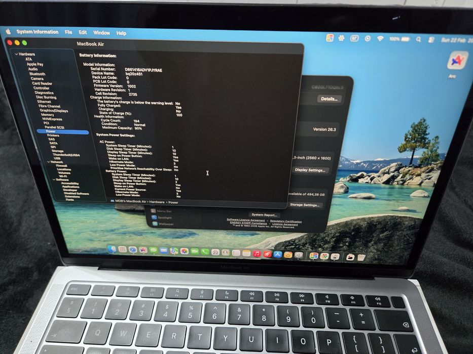 MackBook air  M1  8GB RAM, 512GB SSD