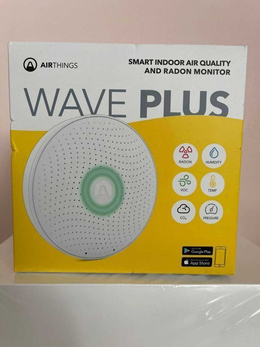 Airthings Wave PLUS Smart Radon Detector CO2 Barometru Higrometru Nou
