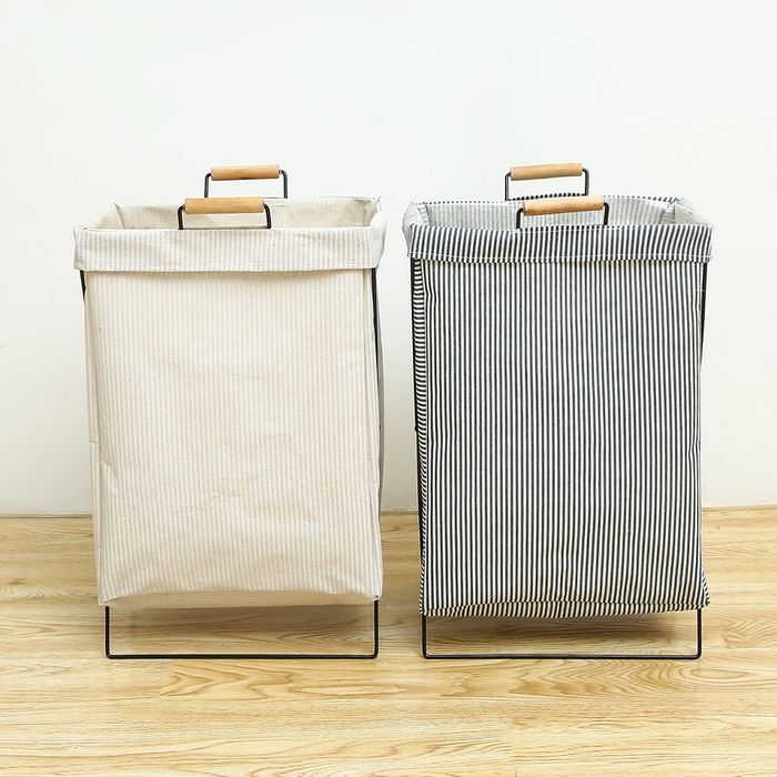 Корзина для белья с ручками из хлопка