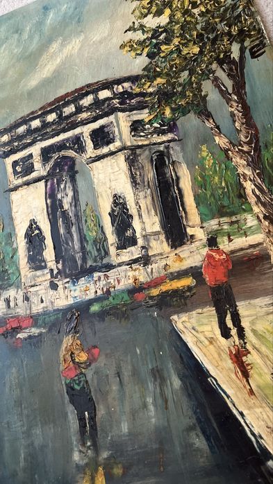Tablou pictură stil impresionist – Arc de Triumf, Paris (50x30 cm)