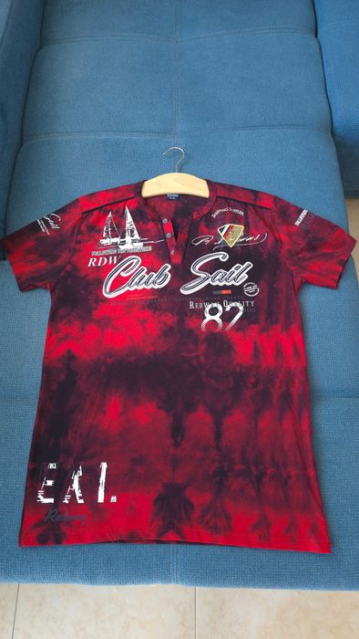 Мъжка тъмночервена блуза