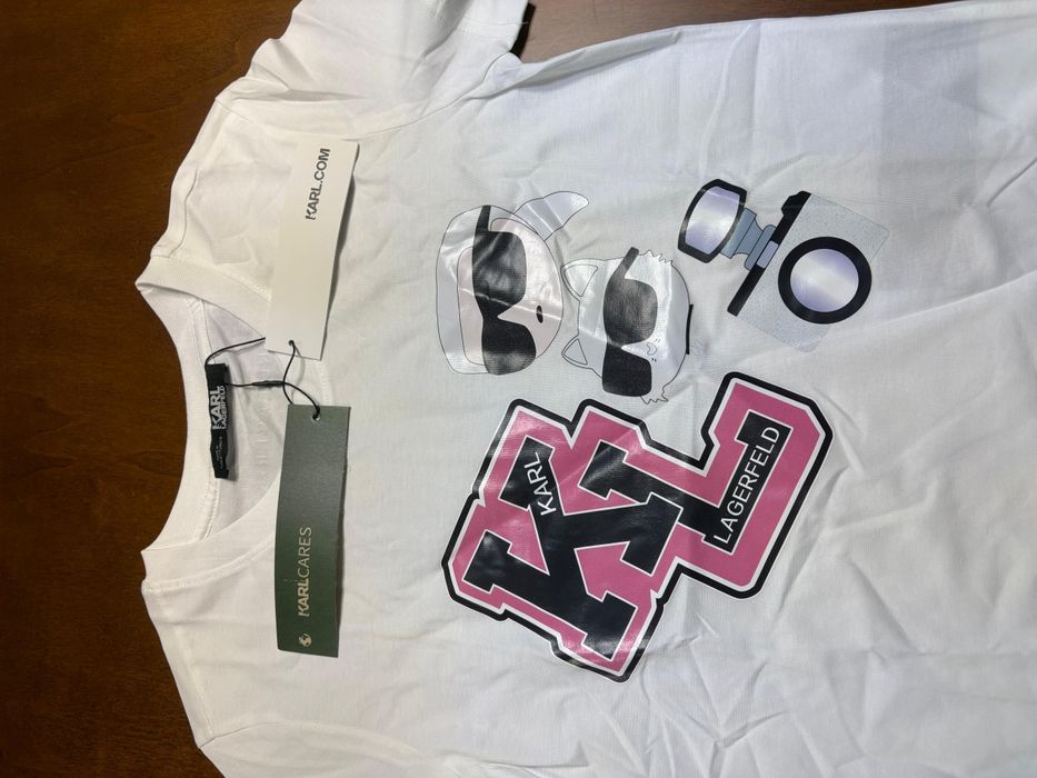 Tricou S Alb Karl Lagerfeld nou nepurtat cu etichetă roz