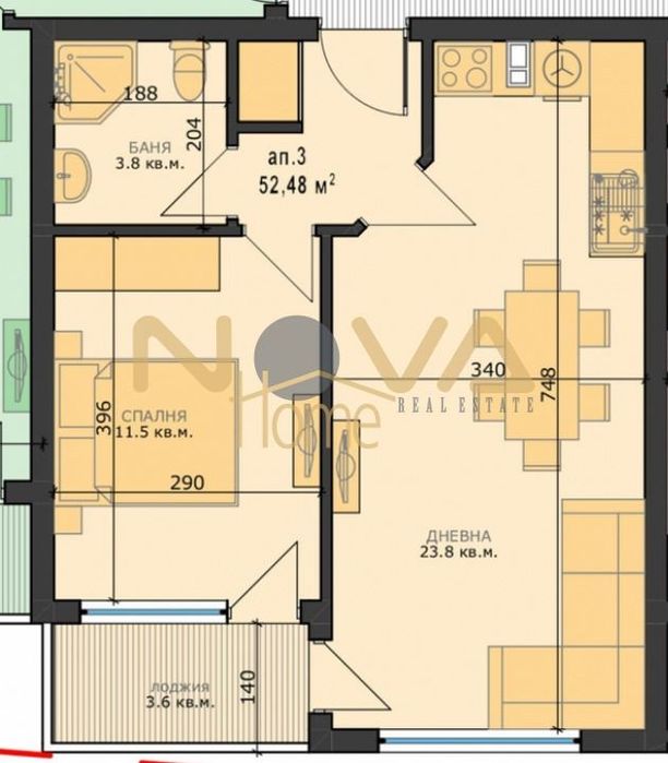 2-стаен в Варна-Възраждане 4 площ 60 цена 98365