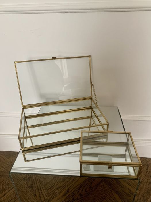 Стъклени винтидж кутии за бижута