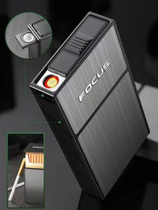 Портсигар портсигар с usb зажигалкаой