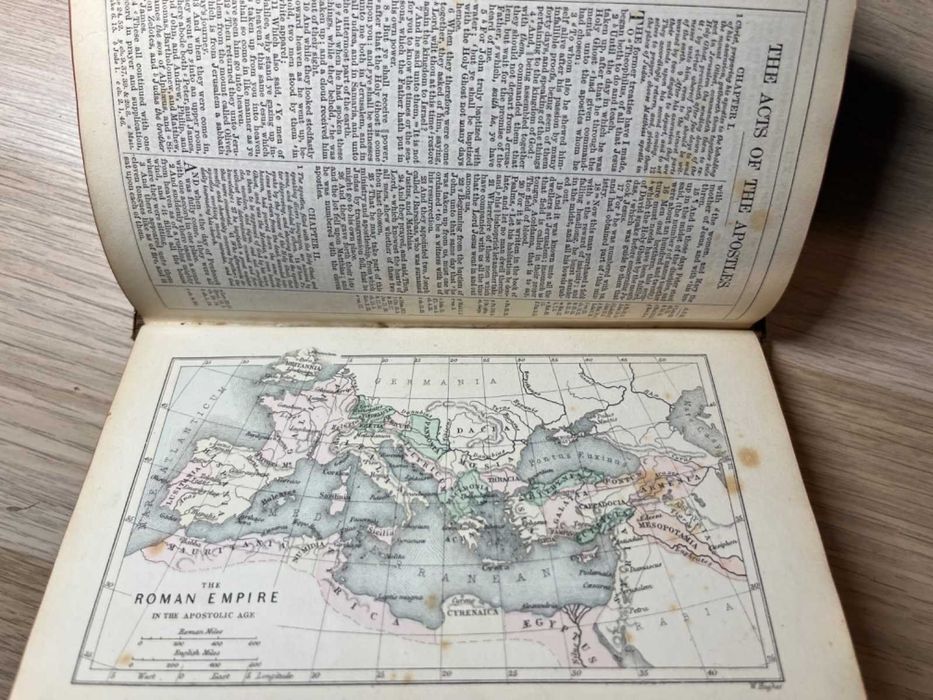 Biblia / Biblie veche ,engleza, an 1866 , coperta piele, 17x12x4 cm