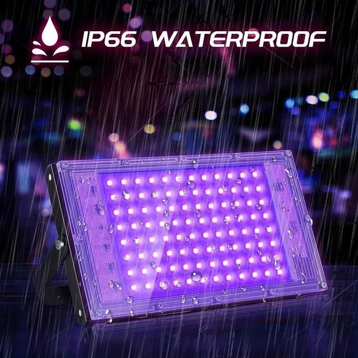 2 proiectoare UV 100 W rezistente la apa Disco/Club/party