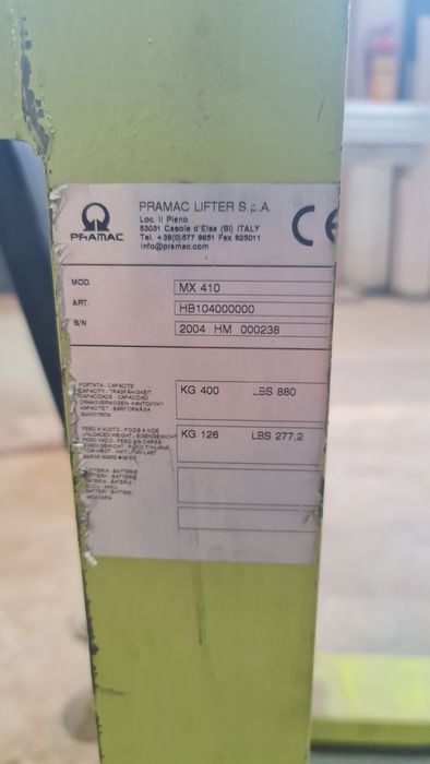 Продавам Хидравличен повдигач Pramac Lifter.