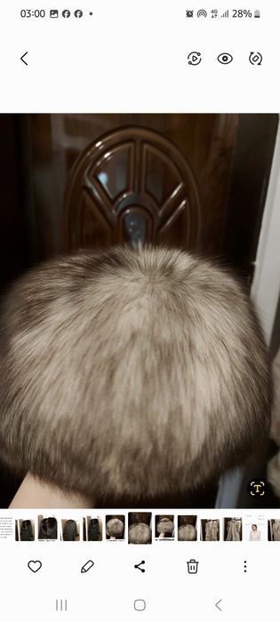 Vând căciulă vulpe argintie