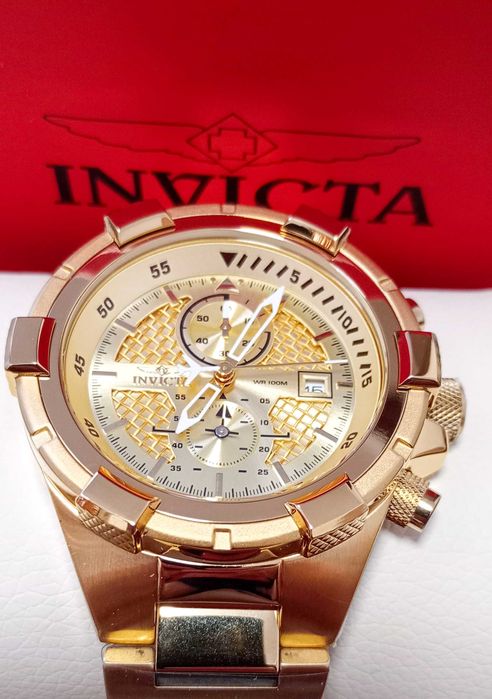 Ceas InvictaAviator Chronograph Gold Dial – Barbati