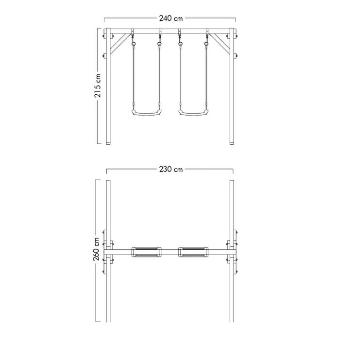 Leagan dublu Wickey nou